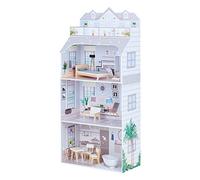 Teamson Kids Olivia's Little World Giant Doll House avec mobilier et Accessoires, Maison de poupées en Bois, Jeu de poupées pour Enfants de 3 étages Set pour des poupées de 12 Pouces, 3 Ans + +
