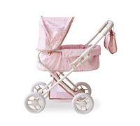 Teamson Kids Poussette Classique poupée Beige avec nacelle Amovible Canopy réglable Panier Sac Accessoires Bois Durable pour Jeu d’Imitation