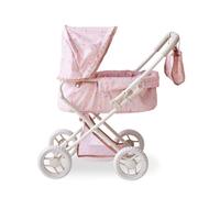 Teamson Kids Poussette Classique poupée Beige avec nacelle Amovible Canopy réglable Panier Sac Accessoires Bois Durable pour Jeu d’Imitation