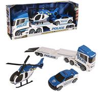 Teamsterz Mighty Machines - Grande voiture d'hélicoptère de police | Lumière et son | Jeu de figurines et véhicules pour enfants à partir de 3 ans