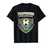 Teamwork is Our Game Plan Inspiration Soccer Team Graphic T-Shirt