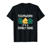 Teamwork : It's a Family Thing Tableau Noir Puzzle T-Shirt