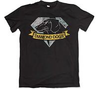 Teamzad Diamond Dogs Distressed Solid Gamer Gear Black T Shirt XL