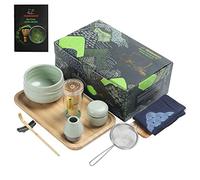 TEANAGOO Service à thé japonais, ensemble de fouet à matcha, bol à matcha en bambou, fouet à matcha (chasen), cuillère (chashaku), support de fouet à matcha, kit de fabrication de thé. O6, kit de