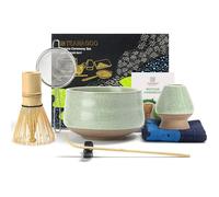 TEANAGOO Matcha Kit, fouet matcha, Bol à Matcha, N6, Fouet en Bambou Matcha, cuillère, Tamis, Support de Fouet à Matcha, Support de Fouet à Matcha, Ensemble de Fouet à Matcha