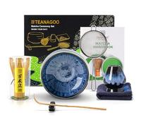 TEANAGOO Set de thé matcha, set de thé japonais, bol à matcha, fouet à matcha en bambou, pelle, passoire, support de fouet à matcha, support de fouet à matcha, set de fouet à matcha N15
