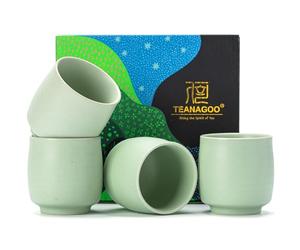 TEANAGOO Tasse à thé Chinoise pour, 175 ML, Ruware, Lt.Green, 4 pièces/boîte, TC08, Tasses à thé Chinoises, Tasse à thé Japonaise, Tasses à thé Vertes japonaises