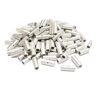 Teansic Lot de 100 connecteurs à bout non isolés 12-10 AWG Connecteurs de fil électrique sans soudure non isolés