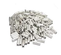 Teansic Lot de 100 connecteurs à bout non isolés 14-12 AWG Connecteurs de fil électrique sans soudure non isolés