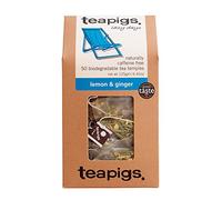 teapigs Lazy Days Lot de 50 sachets de tisane au citron et au gingembre, naturellement sans caféine, rafraîchissant et croustillant