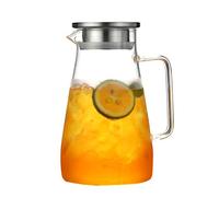 Teapot Glass Tea Maker Large Capacity Heat Resistant Juice Bottles with Removable Stainless Steel Cover Teapot Glass Tea for Loose Leaf Tea, Herbal Tea, Fruit Tea, Coffee