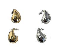 Tear Drop Silver Gold Trending Oversized Statement Style Earrings Fengshuo