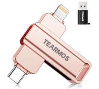 TEARMOS Clé USB 512 Go pour iPhone - Stockage de téléphone pour photos et vidéos - Compatible avec iPhone, iPad, Android, PC, Plug & Play, aucune application nécessaire (rose rose)
