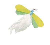 Teaser à plumes pour chat - Jouet à plumes - Libellule - Accessoire pour animaux de compagnie - Jouet de rechange pour chat - Barre de jouet pour l'entraînement physique et le jeu du chat