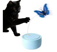 Teaser Canne à pêche jouet pour chat chaton rotatif avec capteur tactile | Jouet interactif automatique pour chat pour courir, apaisant, stimulation mentale, entraînement de chasse
