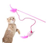 TEASER CAT INTERACTIF, Cat Toy Feather Wand | Des souris en peluche façonnent le chaton de chaton de teaser interactif plume | Jouet d'exercice de chaton avec chat pour chaton de jeu pour chaton intér