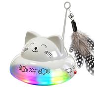 Teaser électrique de chat Mignon design félin, taquinerie et auto-avec | Décapsuleur électrique pour chat Pour Chaton d'Intérieur, Anti-Ennui, Exercice