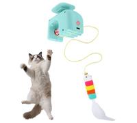 Teaser interactif pour chat - Plume de chat automatique | Capteur de mouvement et batterie rechargeable USB, dispositif de jeu mains libres pour exercices en intérieur, soulagement du stress et entraî