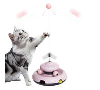 teaser pour chat avec balle, jouet interactif pour chat - teaser pour balle de piste pour animaux de compagnie,Jouet amusant et mignon pour animal de compagnie, jouet chaton coloré pour jouer, se déte