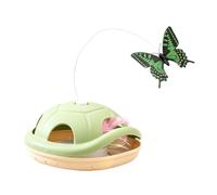 Teaser Wand Cat Toy - Rotating Butterfly Interactive Game, Turtle Automatic Play Device, Smart Exercise Trainer | Fun Activity Accessory for Kitten Indoor Home Solo Play Teething Hunting Agility Menta