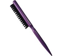 Teasing Boar Bristle Hair Brush,Salon Professional Hair Comb Long Thick,Curly,Wavy,Dry or Damaged Hair,Reducing Breakage of Brown Hair (Purple Plastic Handle)