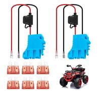 teasteam 2Pcs Connecteurs de Faisceau de Câbles 12 AWG pour Batterie Peg-Perego 12 V SLA sur Véhicule Remplacement de Faisceau de Câbles avec 6 Fusibles Supplémentaires Connecteur 12V Batterie