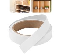 teasteam Bande de Chant Mélamine 20mm x 10m Maintien sûr Sans Repassage Thermocollant Blanc pour Panneau MDF Standard Cover Plan de Travail, Meuble, Porte, Armoire et Bureau Bande de Protection