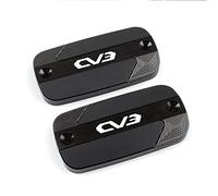 TEAUSA Convient for KYMCO CV3 2019-2020 2021 2022 2023 Scooters Lates Moto CNC Accessoires Frein Avant réservoir de Liquide Couvercle de réservoir Bouchons d'huile (Size : 1 Pair Black)