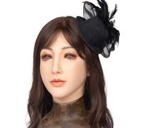 TEAYUYIM Masque en silicone Masque féminin réaliste en silicone Couvre-chef pour travestis Masques pour travestis Cosplay Halloween