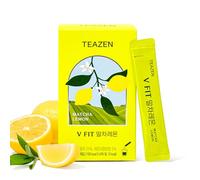 TEAZEN - V Fit Matcha Citron - Boisson instantanée au thé vert - 10 sachets - Sans sucre, végétalien, faible en calories - Mélange japonais de matcha et de citron pour l'énergie et le métabolisme