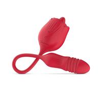EDC Bien-être intime Teazers Rose Vibrator with Thrusting Dildo