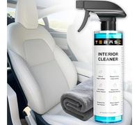 TEBASIC Nettoyant d'intérieur pour Tesla, détachant, sans danger pour le cuir végétalien, produits de nettoyage Tesla pour tableau de bord/console/porte/intérieur, kit de nettoyage pour Tesla Model 3
