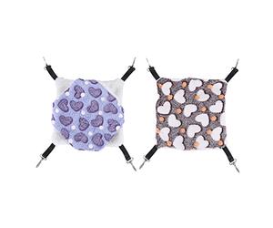 Tebbomp 2 PièCes Cochon D' Rat Hamac Cochon D' Hamster Furet Hamac Suspendu Lit pour Petits Animaux