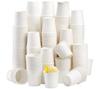 Tebery 400 lots de gobelets en papier blanc de 120 ml, gobelets à café en papier jetables de 4 oz, gobelets à espresso, petits gobelets à bain de bouche