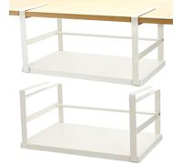 Tebery Lot de 2 paniers de rangement robustes à suspendre pour cuisine, étagères en métal, économiseur d'espace pour armoire, garde-manger, bureau, placard