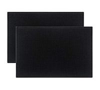 Tebery Lot de 2 Tapis Noirs de 46 x 30,5 cm pour Barre en Caoutchouc