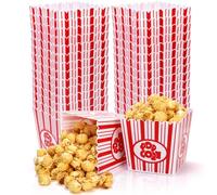 Tebery Lot de 30 boîtes à popcorn réutilisables en plastique avec couvercle ouvert, 9,5 cm