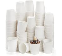 Tebery Lot de 300 gobelets jetables, 180ml en papier, de qualité supérieure, résistants à la chaleur, à emporter, design élégant, pour le café lacté, le cappuccino et le latte macchiato
