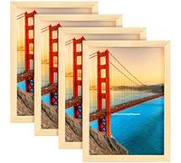 Tebery Lot de 4 cadres photo A4 en bois pour table ou mur
