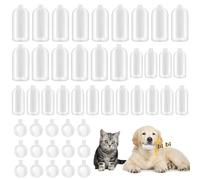 Tebery Lot de 45 couineurs de rechange pour chien, jouet en plastique bruyant pour réparation de jouets pour animaux domestiques, accessoires pour faire du bruit, insert de rechange pour jouet pour