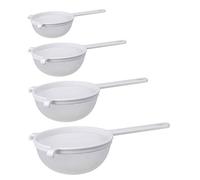 Tebery Lot de 5 tamis en plastique à mailles fines : 8 cm, 10 cm, 14 cm, 18 cm, 20 cm