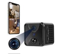 Tebetu Mini Camera Espion Batterie, Micro Camera Espion WiFi, 4K Spy Cam Vision Nocturne Invisible Detecteur Mouvement pour Interieur/Exterieur