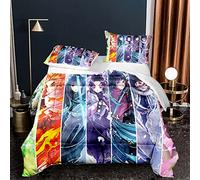 Tebeu88 Anime 3D : parure de lit trois pièces, une couette et deux taies d'oreiller, sans housse de couette, (style 22, double 200 x 200 cm (sans housse de couette))