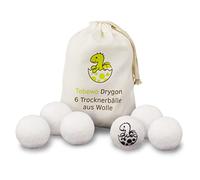 Tebewo Drygon Lot de 6 balles de séchage en laine de mouton pour sèche-linge - Évier naturel respectueux de l'environnement - Balles Dryer Balls - Idéal pour le duvet, la literie, les vestes