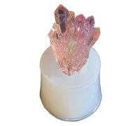 TEBI Moule en silicone en forme de grappe de cristaux de pierre et résine époxy, pour loisirs créatifs, création de bijoux, pendentifs, outils pour la maison ou le jardin