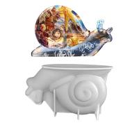 TEBI Moule en silicone moulé en résine époxy pour la fabrication de bougies, savons, plâtre, chocolat, décorations de Noël, grands escargots, moules en silicone pour résine époxy, grand escargot