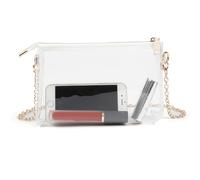 TEBIEKOY Petit sac à main transparent pour femme approuvé par les stades avec fermeture éclair, sac de stade transparent pour concerts, événements sportifs