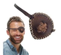 Tebinzi Cache-capitaine pirate réglable pour yeux gauche ou droit | Cache-œil réglable médiéval gothique cosplay accessoires steampunk