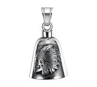 Tebinzi Cloche gardienne,Riding Bell Biker - Good Luck Accessoires de Moto, breloque Cadeau de Moto pour Motard Homme