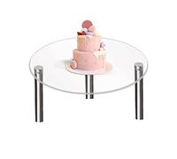 Tebinzi Cupcake représente la Table à Dessert | Présentoir à gâteau Rond en Verre Acrylique | Porte-Cupcakes empilables Transparents Support à Dessert Tea Service Bar à Bonbons Décor